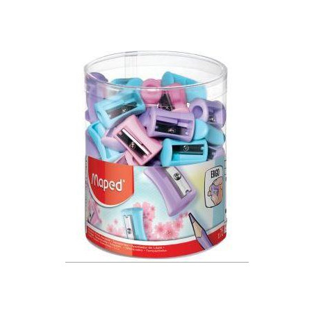 (063011) MAPED AFILALÁPICES VIVO 1 AGUJERO SURTIDOS PASTEL -EXPOSITOR 75U-