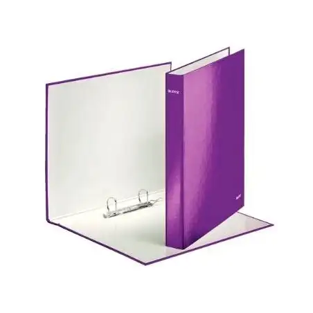(42410062) LEITZ CARPETA WOW ANILLAS MIXTAS 2X25 MM A4+ CARTÓN FORRADO PLASTIFICADO PÚRPURA