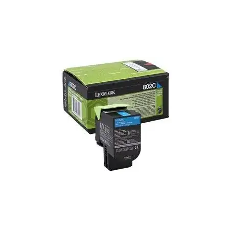 (80C20C0) LEXMARK 802C TONER RETORNABLE CIAN (1K)