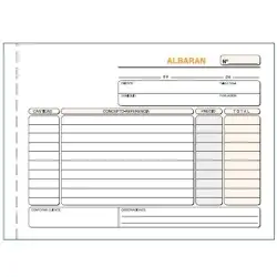 (T-119) LOAN TALONARIO ALBARANES CUARTO APAISADO DUPLICADO AUTOCOPIA