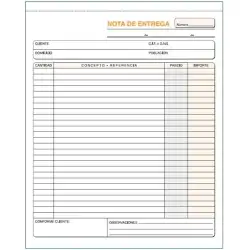 (T-127) LOAN TALONARIO ENTREGAS HOLANDESA 21X26CM DUPLICADO AUTOCOPIA