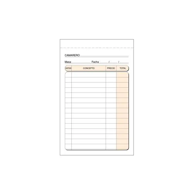 (T-160) LOAN TALONARIO CAMAREROS ESPECIAL BOLSILLO NATURAL SIMPLE