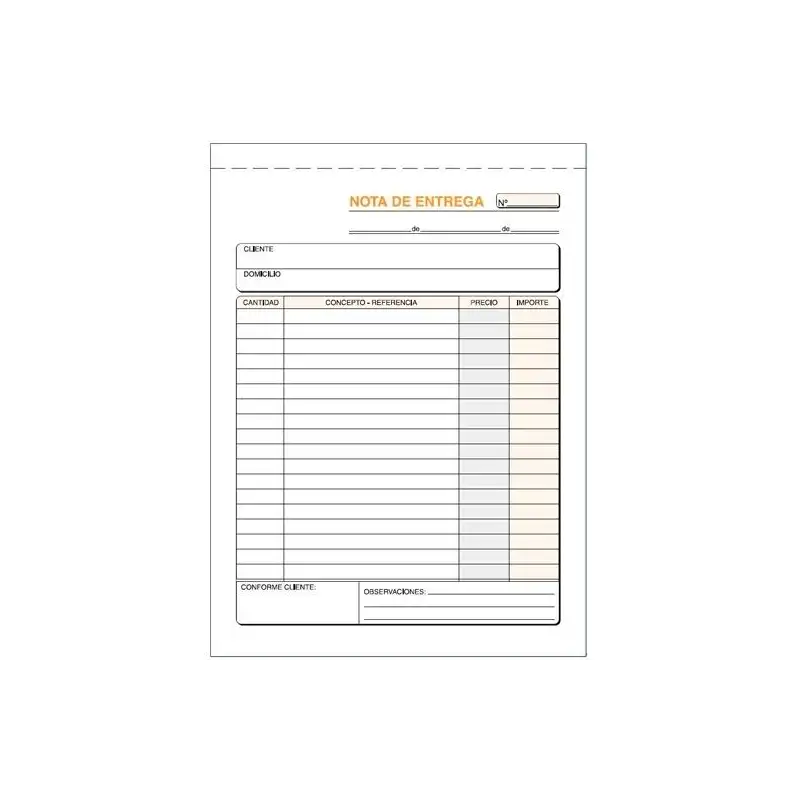 (T-57) LOAN TALONARIO ENTREGAS CUARTO NATURAL