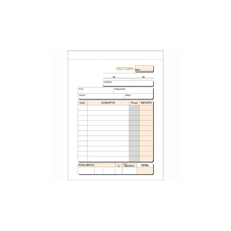 (T-70) LOAN TALONARIO FACTURAS OCTAVO NATURAL TRIPLICADO AUTOCOPIA