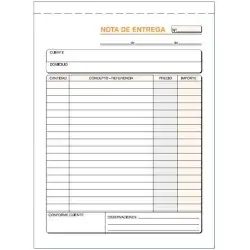 (T-91) LOAN TALONARIO ENTREGAS CUARTO NATURAL DUPLICADO AUTOCOPIA