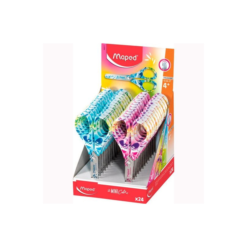 (464217) MAPED TIJERAS MINI CUTE 13CM SURTIDO MULTICOLOR C/24U