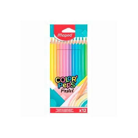 (832069) MAPED LÁPICES DE COLORES COLOR´PEPS PASTEL SURTIDOS ESTUCHE 12 UD