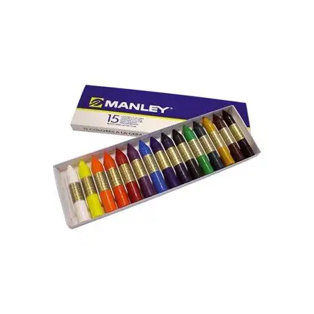 (MNC00055) MANLEY CERAS 60MM COLORES SURTIDOS ESTUCHE 15 UD
