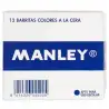 (MNC04599) MANLEY ESTUCHE DE 12 CERAS 60MM (16) AZUL TURQUESA