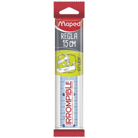 (245320) MAPED STUDY REGLA 15CM IRROMPIBLE TRANSLÚCIDA