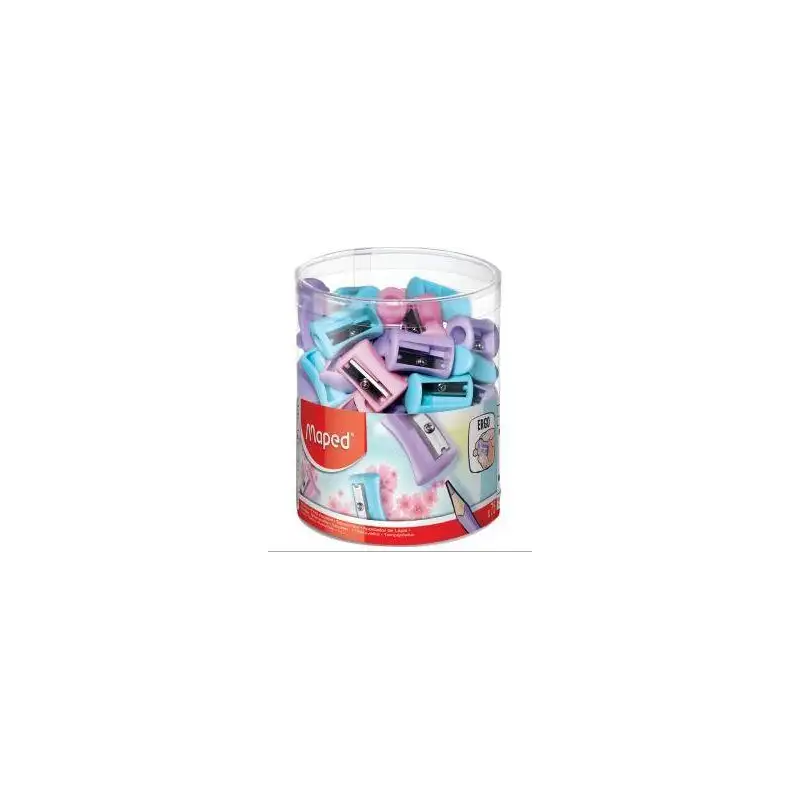 (063011) MAPED AFILALÁPICES VIVO 1 AGUJERO SURTIDOS PASTEL -EXPOSITOR 75U-