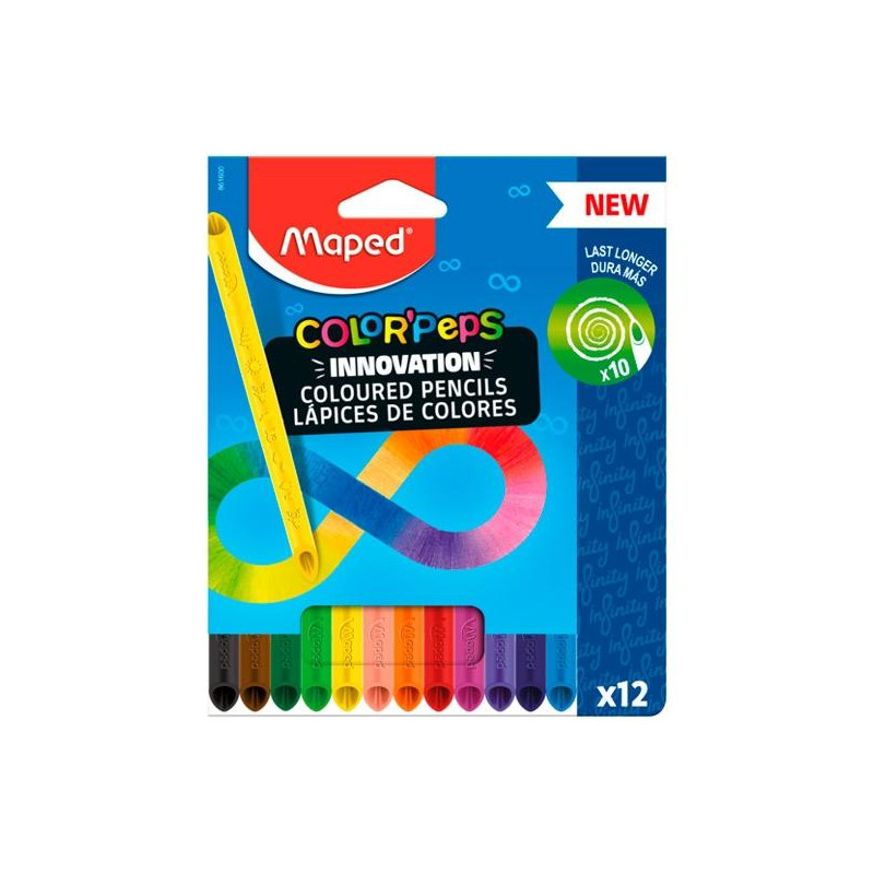 (861600) MAPED LÁPICES DE COLORES COLOR´PEPS INFINITY C/SURTIDOS ESTUCHE 12 UD