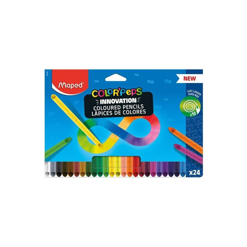 (861601) MAPED LÁPICES DE COLORES COLOR´PEPS INFINITY C/SURTIDOS ESTUCHE 24 UD