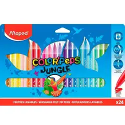 (845904) MAPED ROTULADORES COLOR´PEPS JUNGLE 2.0 ESTUCHE DE 24 C/SURTIDOS