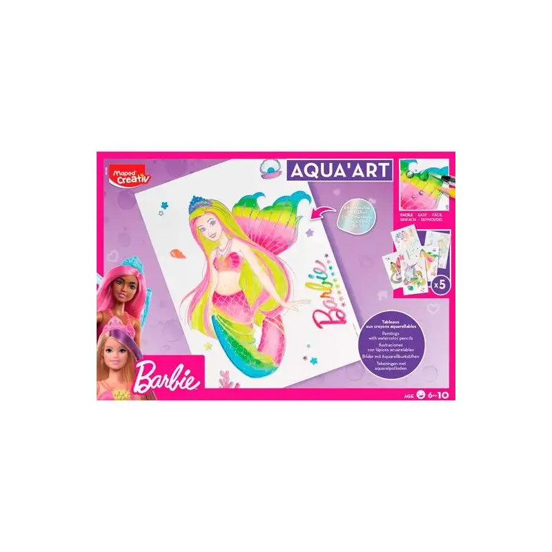 (907063) MAPED MAXI SET CREATIVO AQUA´ART BARBIE +6 AÑOS