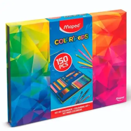 (984726) MAPED KIT COLORACIÓN 150 PIEZAS COLORPEPS C/SURTIDOS ESTUCHE CARTÓN