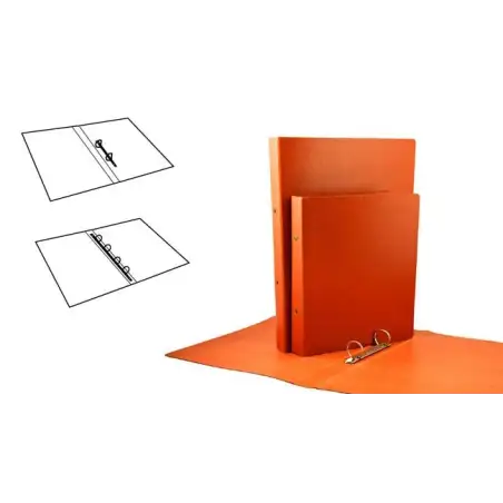 (0182N) MARIOLA CARPETA ANILLAS 2 X 40MM FOLIO CARTÓN COMPACTO GOFRADO CUERO