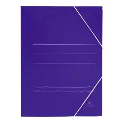 (1085) MARIOLA CARPETA CARTÓN BÁSICA 500GR GOMAS SOLAPA FOLIO 34X25CM CARTÓN MATE AZUL -20U-