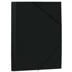 (1085P4) MARIOLA CARPETA CON GOMAS Y SOLAPAS FOLIO POLIPROPILENO 450 MICRAS NEGRO