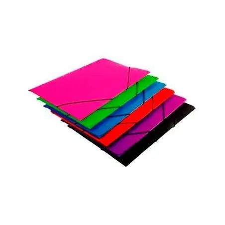 (1095PSU) MARIOLA CARPETA CON GOMAS POLIPROPILENO 450 MICRAS SOLAPA FOLIO COLORES SURTIDOS