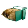 (1680VE) MARIOLA CAJA DE TRANSFERENCIA FOLIO CARTÓN FORRADO EN GELTEX C/ CLASIFICADOR A-Z/1-31 VERDE