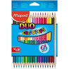 (829601FC) MAPED LÁPICES DE COLORES DUO COLOR´PEPS BICOLOR SURTIDOS ESTUCHE 18 UD