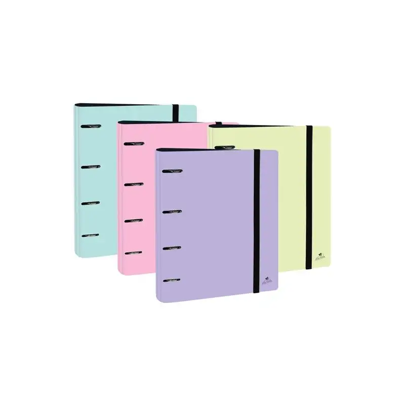 (2304PPSU-EX) MARIOLA CARPEBLOCK ANILLAS MIXTAS 4X40MM C/RECAMBIO 100H 90GR 6 SEPARADORES PLÁSTICO POLYFOAM PASTEL