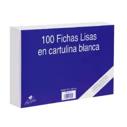 (3111L) MARIOLA FICHA LISA 95X65MM CARTULINA 180GR BLANCO PAQUETE DE 100
