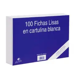(3115L) MARIOLA FICHA LISA 215X160MM CARTULINA 180GR BLANCO PAQUETE DE 100