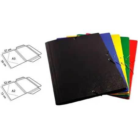 (5230AZ) MARIOLA CARPETA C/GOMAS A3 CARTÓN COMPACTO GOFRADO AZUL