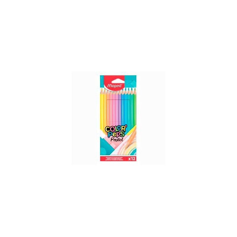 (832069) MAPED LÁPICES DE COLORES COLOR´PEPS PASTEL SURTIDOS ESTUCHE 12 UD
