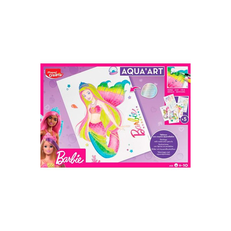 (907063) MAPED MAXI SET CREATIVO AQUA´ART BARBIE +6 AÑOS