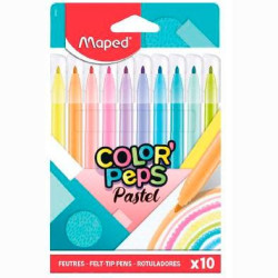 (845469) MAPED ROTULADORES COLOR´PEPS PASTEL ESTUCHE DE 10 C/SURTIDOS