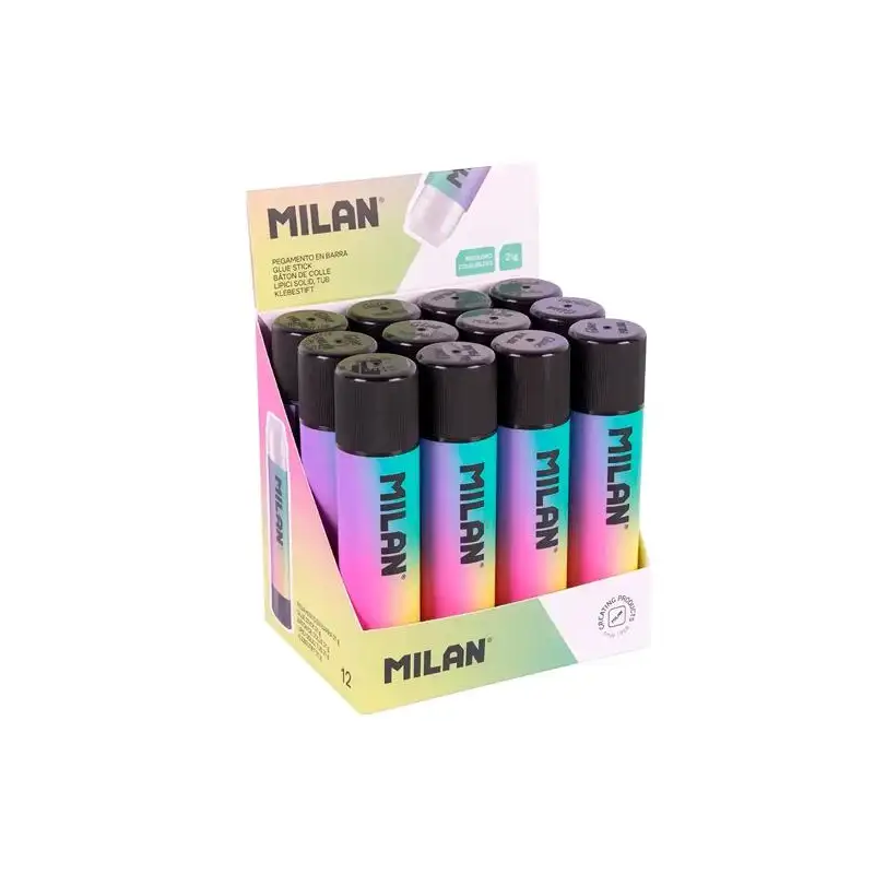 (4415912SN) MILAN PEGAMENTO EN BARRA 21GR SUNSET CAJA EXPOSITORA 12 UD