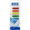 (419608) MILAN BLOC 120 MARCADORES DE PÁGINAS ADHESIVOS FLECHA DE PLÁSTICO TRANSPARENTE C/SURTIDOS