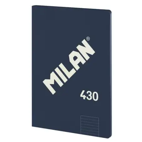 (57242G48B) MILAN LIBRETA ENCOLADA A4 48H PAPEL 95GR 1 LÍNEA 7MM SERIE 1918 AZUL