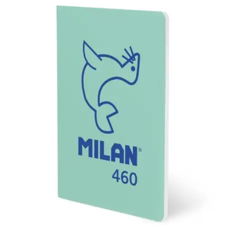 (57252G24GR460) MILAN LIBRETA GRAPADA A5 24H PAPEL BLANCO 95GR LÍNEA 7MM COLECCIÓN 460 SINCE 1918 VERDE