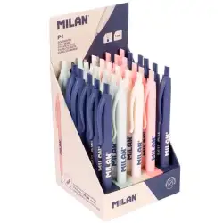 (176510930SNC) MILAN BOLÍGRAFO P1 SERIE 430 SINCE 1918 TINTA AZUL CAJA EXPOSITORA 30 UD
