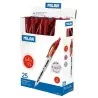 (17653225) MILAN BOLÍGRAFO P1 CUERPO TRANSPARENTE ROJO -CAJA 25U-