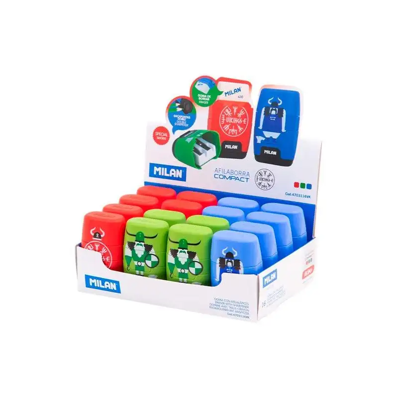 (4703116VK) MILAN AFILABORRA COMPACT VIKINGS CAJA EXPOSITORA 16U C/SURTIDOS