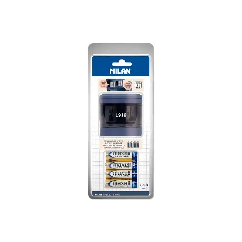 (BWM10278B) MILAN AFILALÁPICES ELÉCTRICO MAXI-REGULAR SERIE 1918 C/DEPÓSITO AZUL MARINO BLISTER