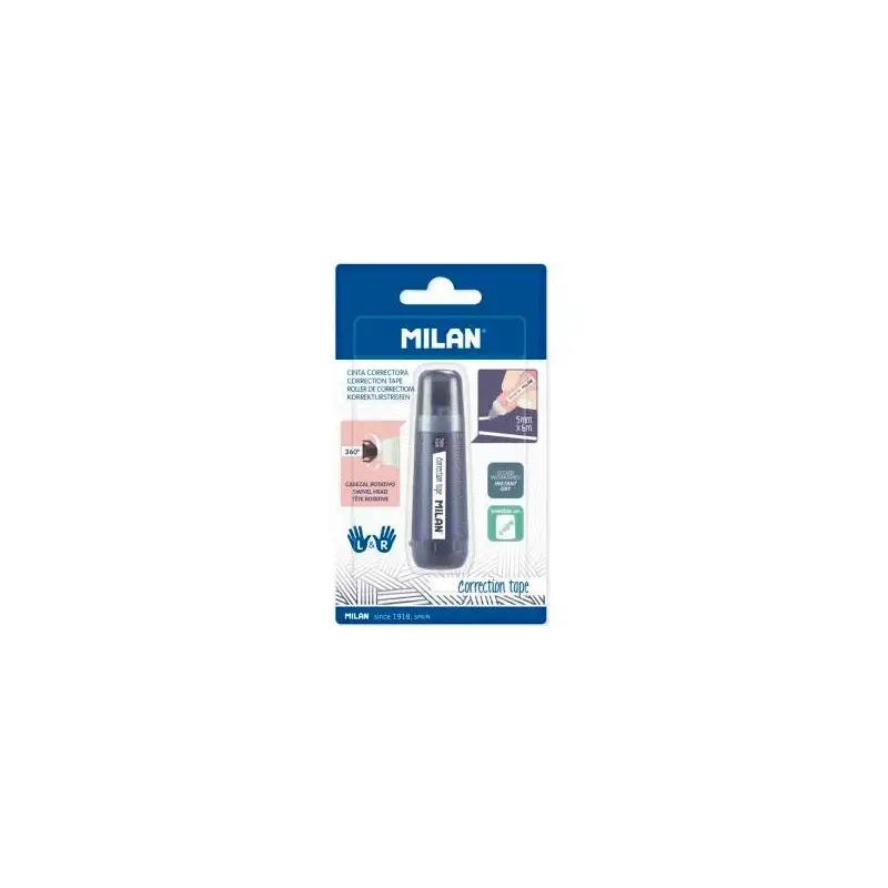 (BWM10340SNC) MILAN CINTA CORRECTORA CILÍNDRICA 5MMX6M SERIE 1918 BLÍSTER C/SURTIDOS