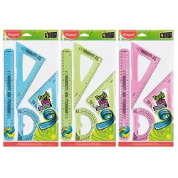 (897157) MAPED REGLAS TWIST´N FLEX MAXI 30CM COLORES SURTIDOS KIT DE 4 PIEZAS