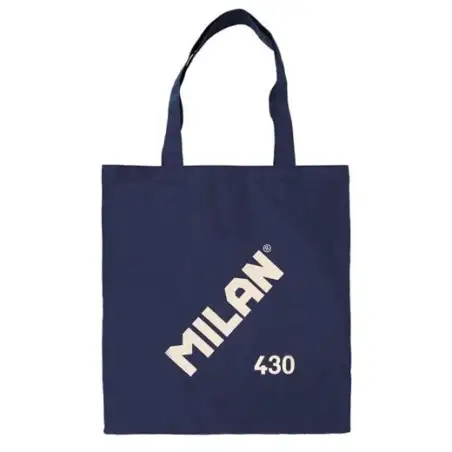 (62101SNCB) MILAN BOLSA DE MANO TOTE BAG SINCE 1918 AZUL MARINO