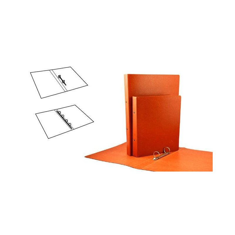 (0182N) MARIOLA CARPETA ANILLAS 2 X 40MM FOLIO CARTÓN COMPACTO GOFRADO CUERO