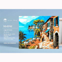 (SG-0742) ALEX BOG SET DE PINTURA POR NÚMEROS LAGO DI COMO C/SURTIDOS