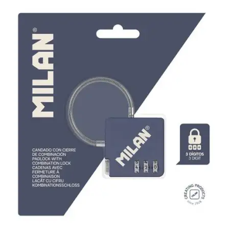 (BWM10533SNCB) MILAN CANDADO TSA CON CIERRE DE COMBINACIÓN COLECCIÓN 430 SINCE 1918 AZUL