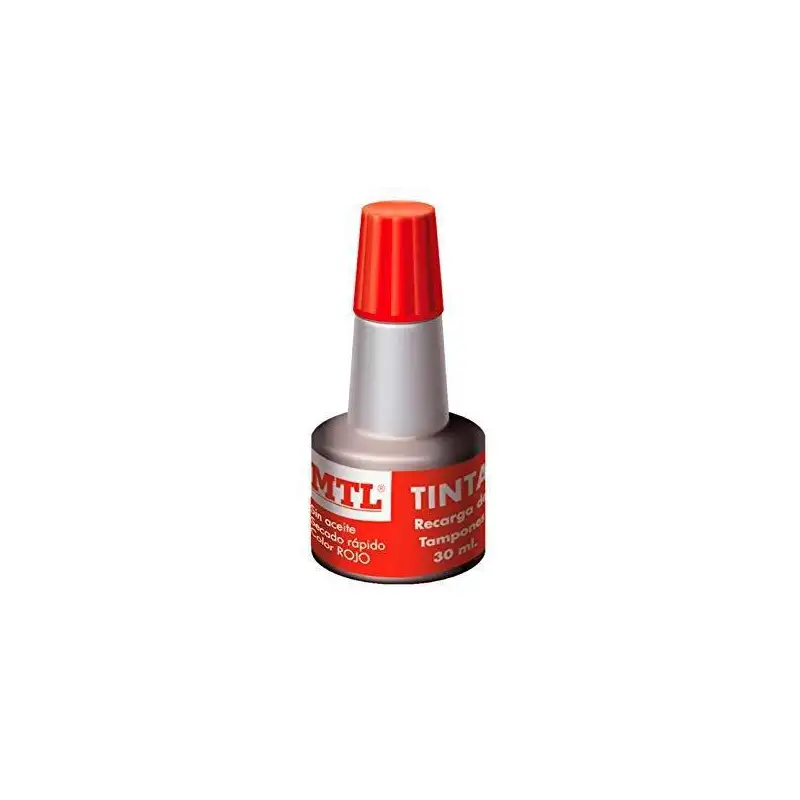 (79536) MTL TINTA DE SELLAR PARA RECARGA DE TAMPONES 30ML ROJO