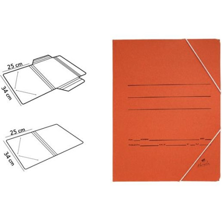 (1185) MARIOLA CARPETA CARTÓN 500 GR SOLAPA GOMAS FOLIO CUERO MATE -20U-