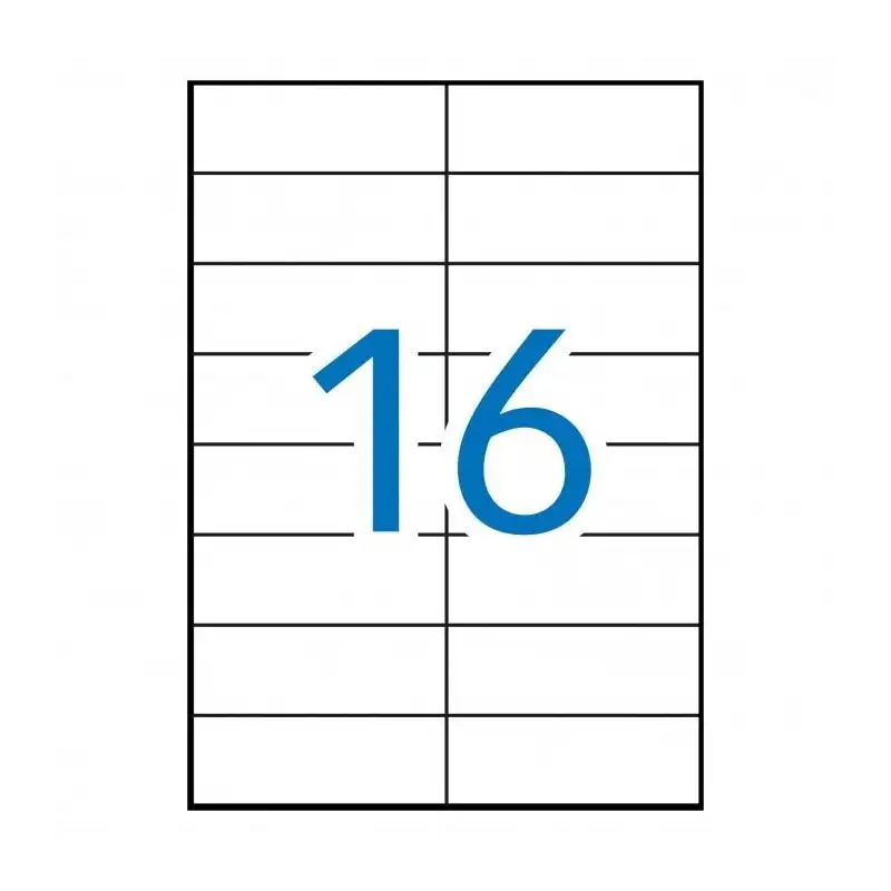 (10524) MULTI-3 ETIQUETAS ADHESIVAS 105X37MM INKJET/LÁSER C/RECTOS 16 X 500H BLANCO